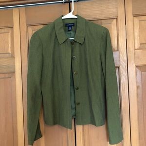 Ann Taylor size 2 blazer, 5 button front. Green